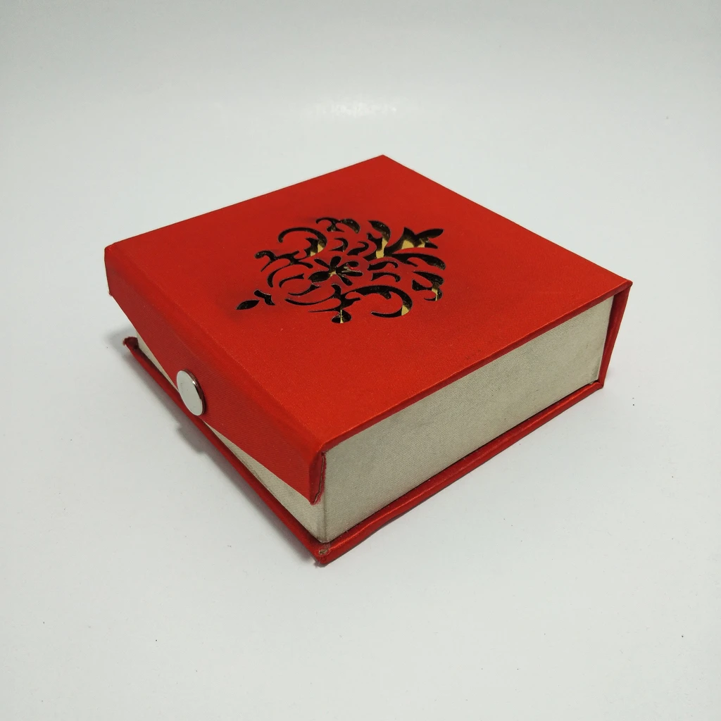 fine orange satin laser bangles box 