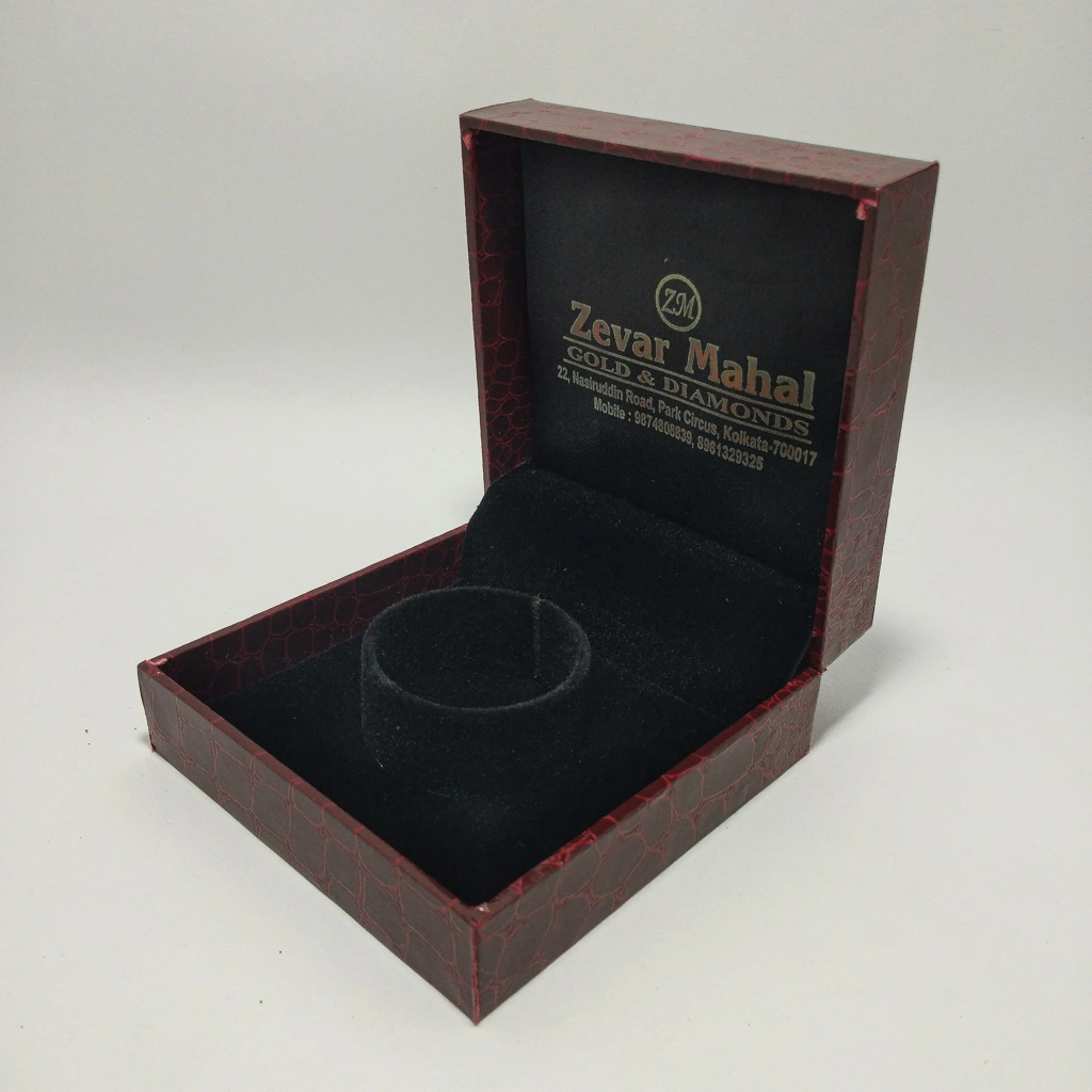 jewelry box red crocodile rexin single bangles