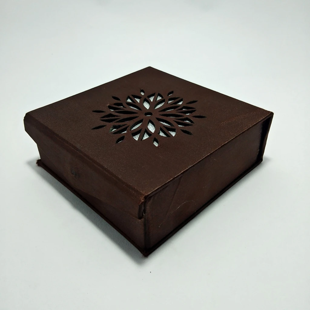 jewelry box brown satin laser cut bangles