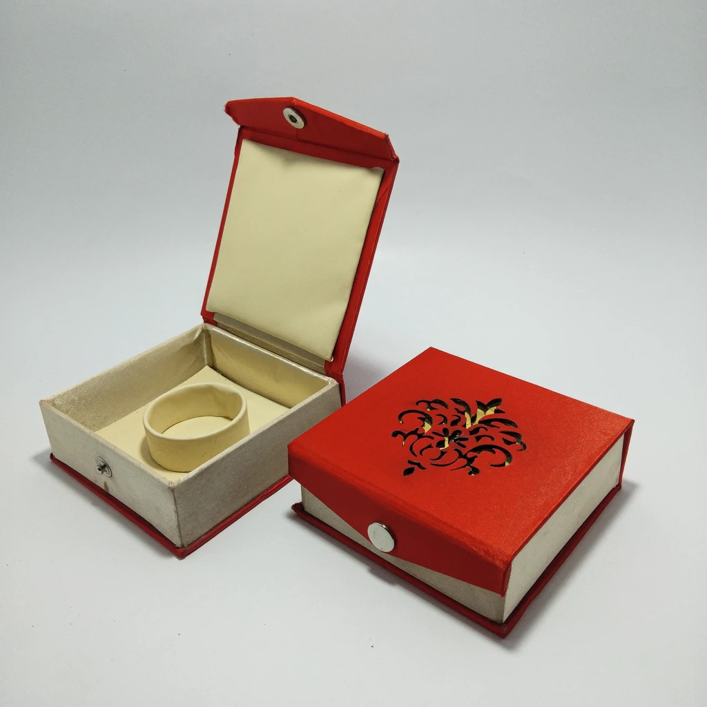 jewelry box fine orange satin laser bangles