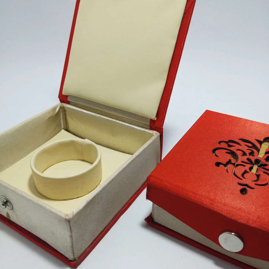 fine orange satin laser bangles
