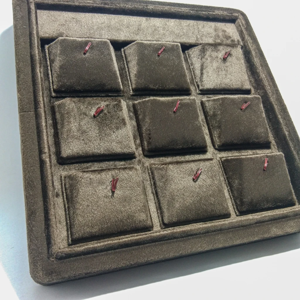 jewelry box premium velvet 9 pendant stock