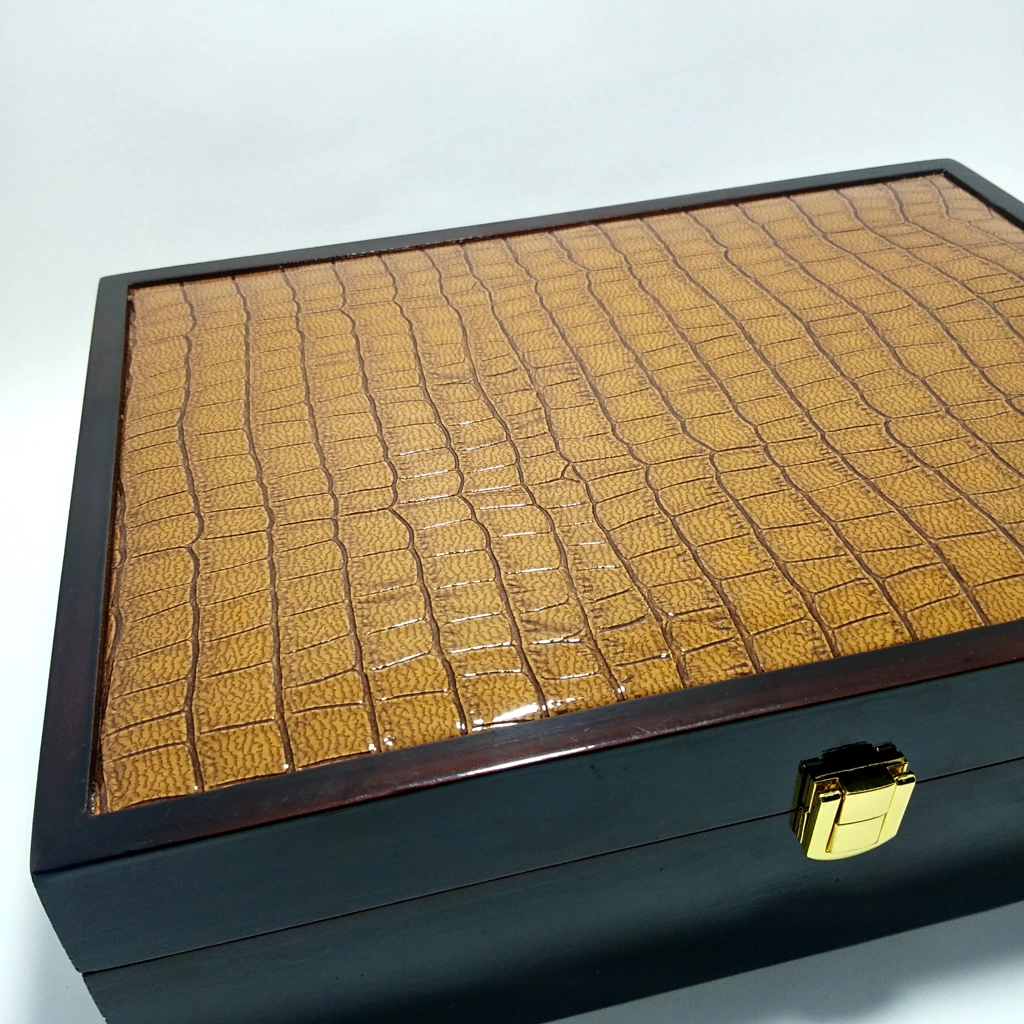 jewelry box wooden leather velvet bangles stock