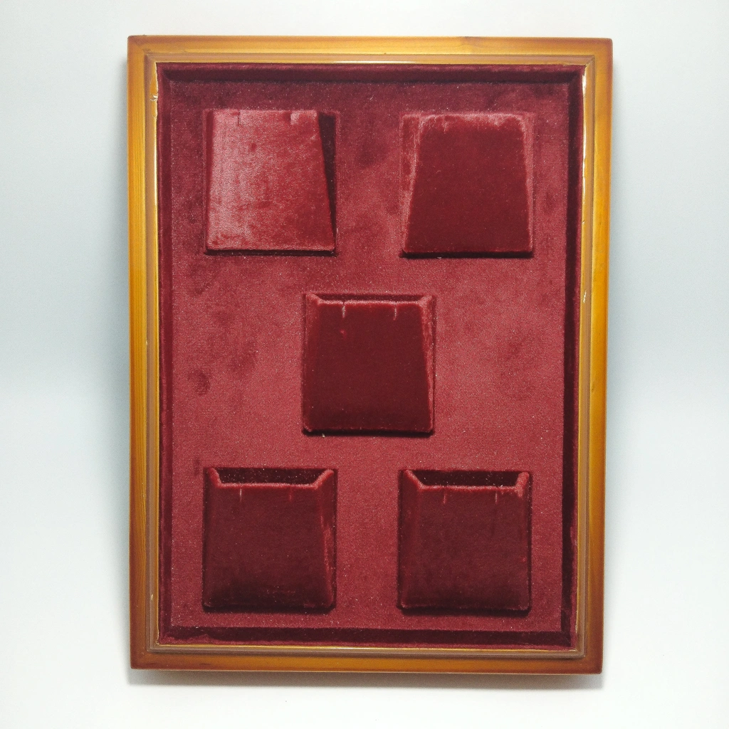 jewellery box Premium red velvet wooden stock tops