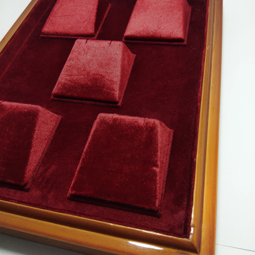 jewelry box Premium red velvet wooden stock tops