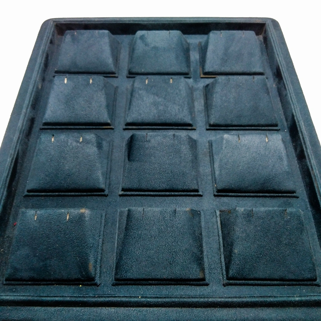 royal blue velvet tops stock display box 