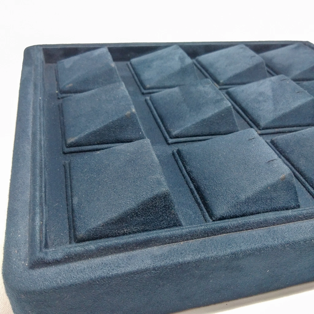 jewelry box royal blue velvet tops stock display