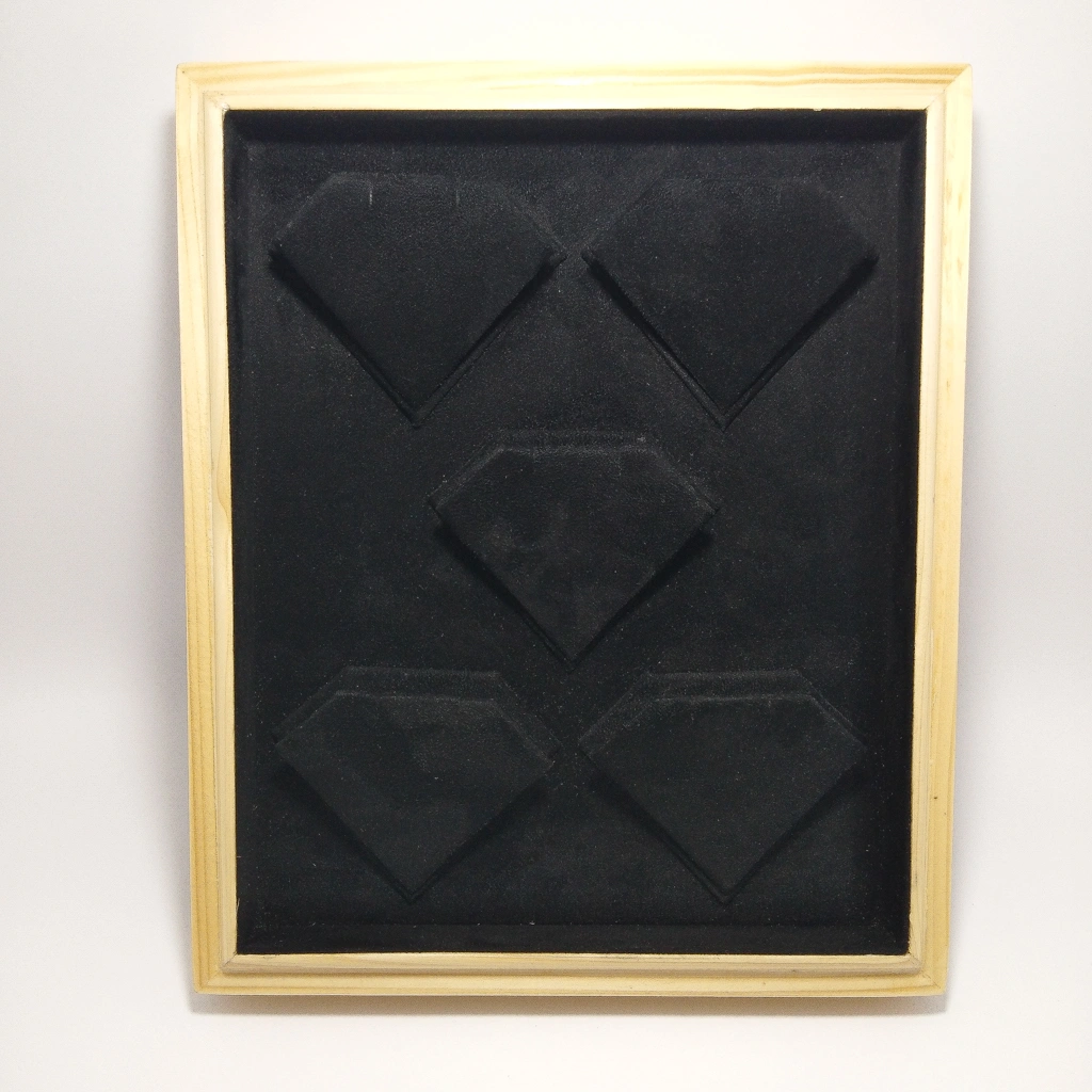 wooden black velvet pendant stock