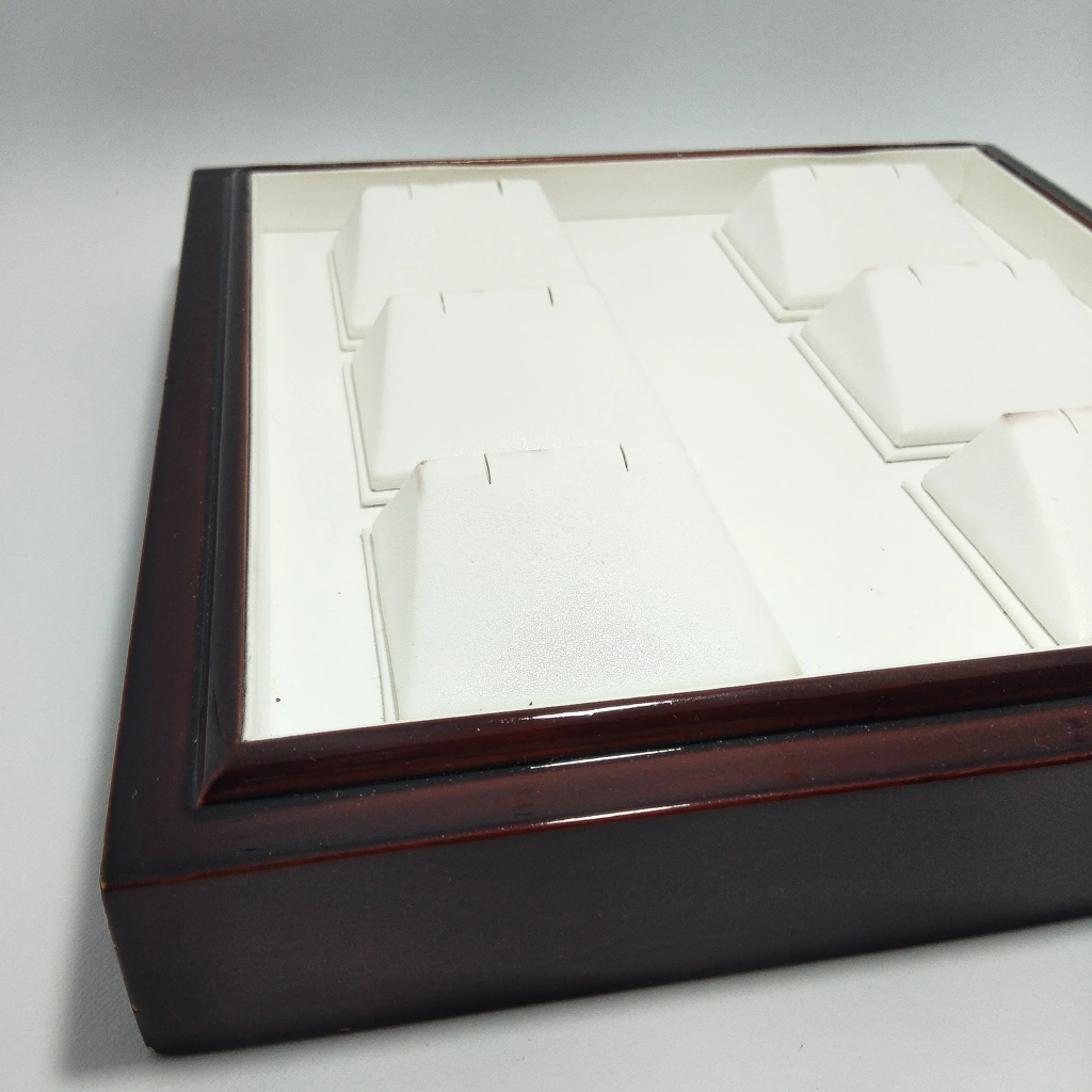 jewelry box wooden white nappa display stock tops