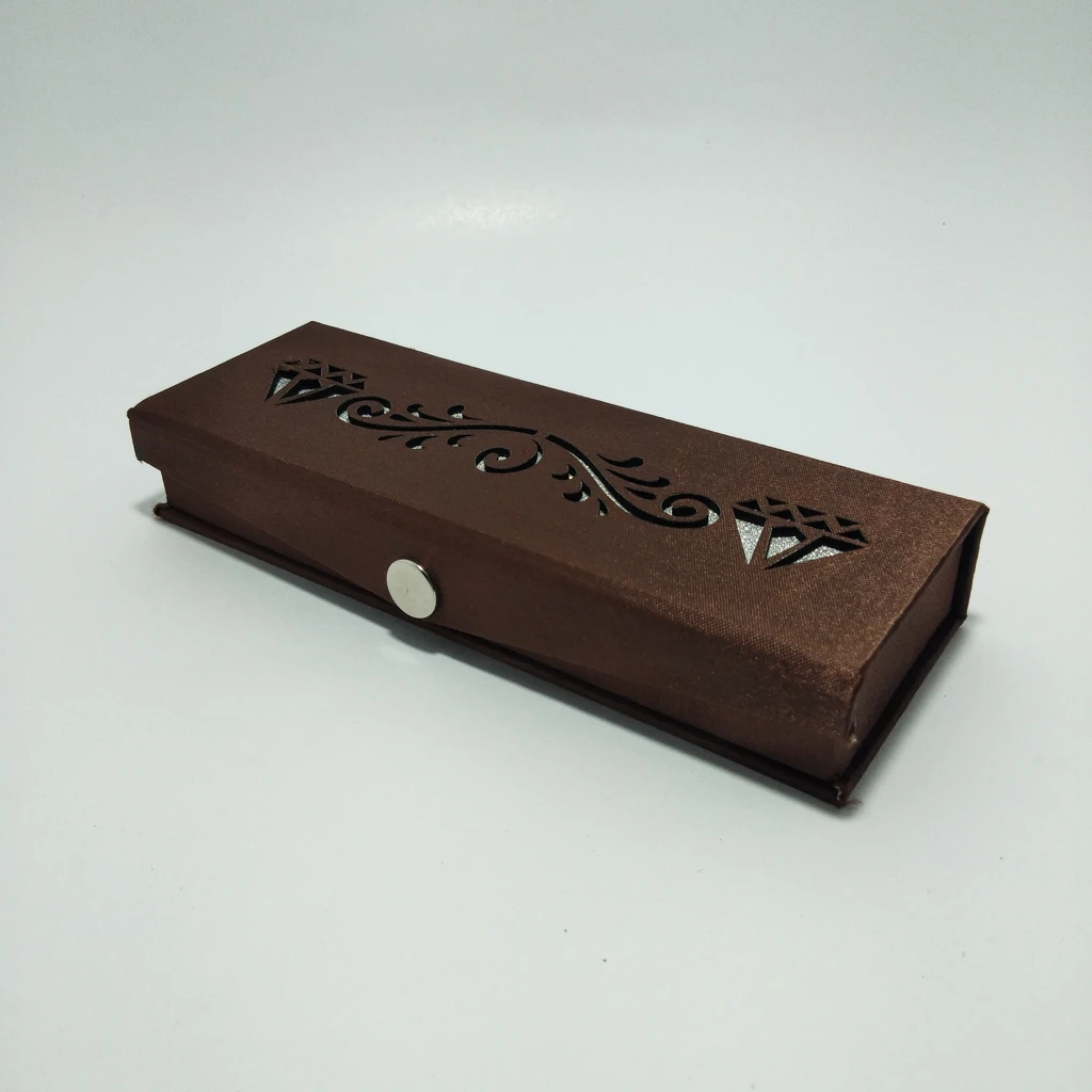 Brown laser satin tika box box 