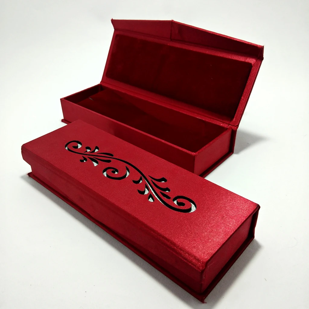 jewelry box red satin laser maget tika