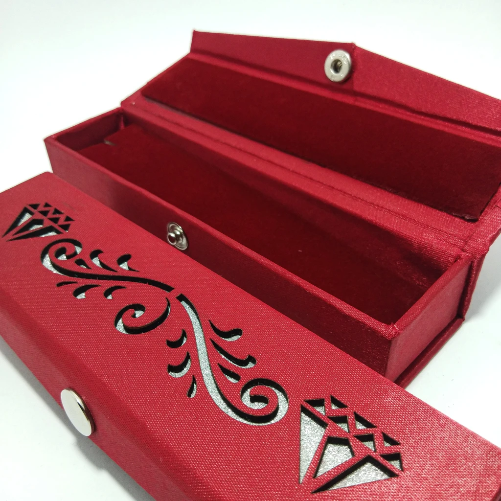 jewellery box laser satin maroon tika