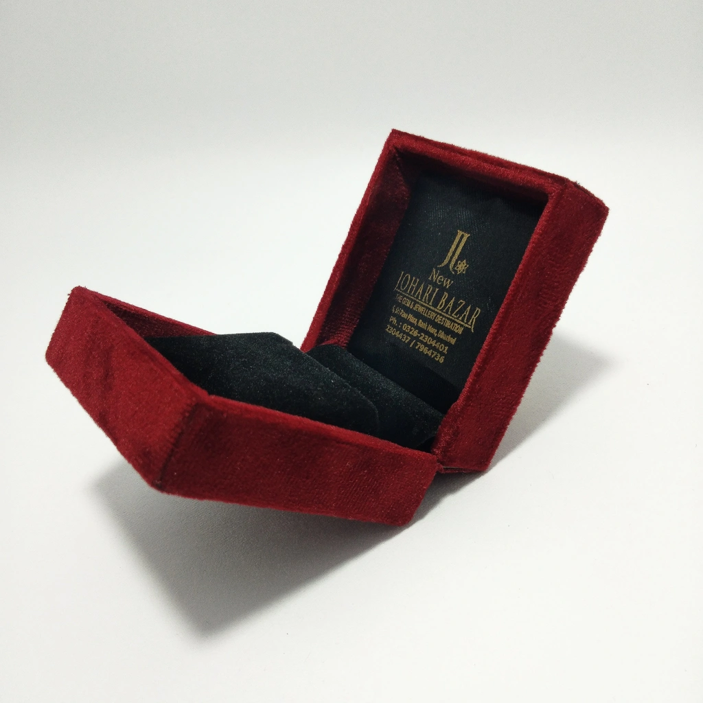 premium red velvet engrave tops box 