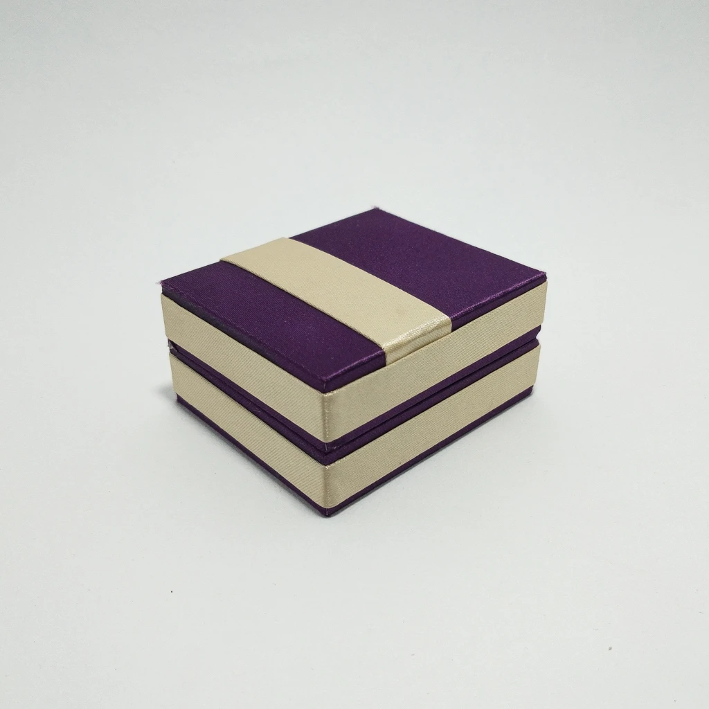 cream violet satin kitkat tops box 