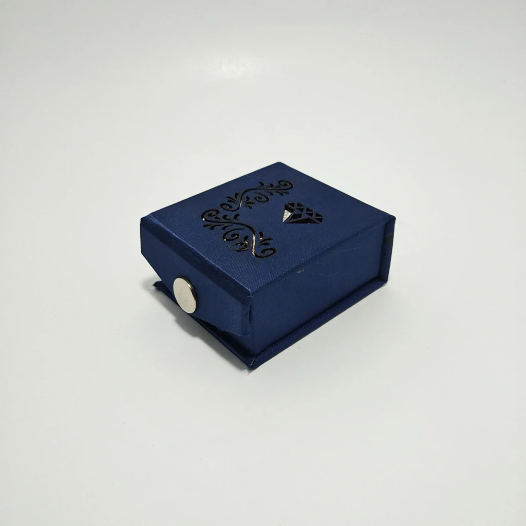 Blue satin laser finish tops box 