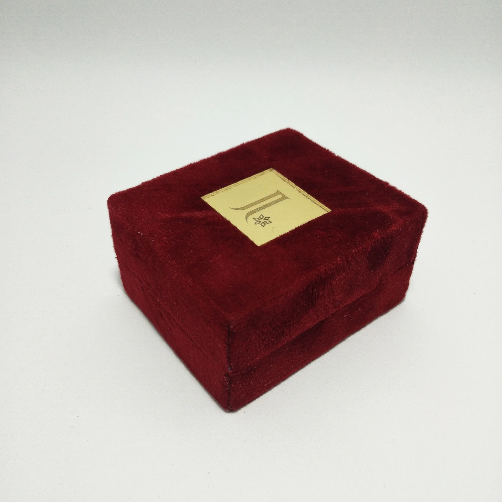jewelry box premium red velvet engrave tops