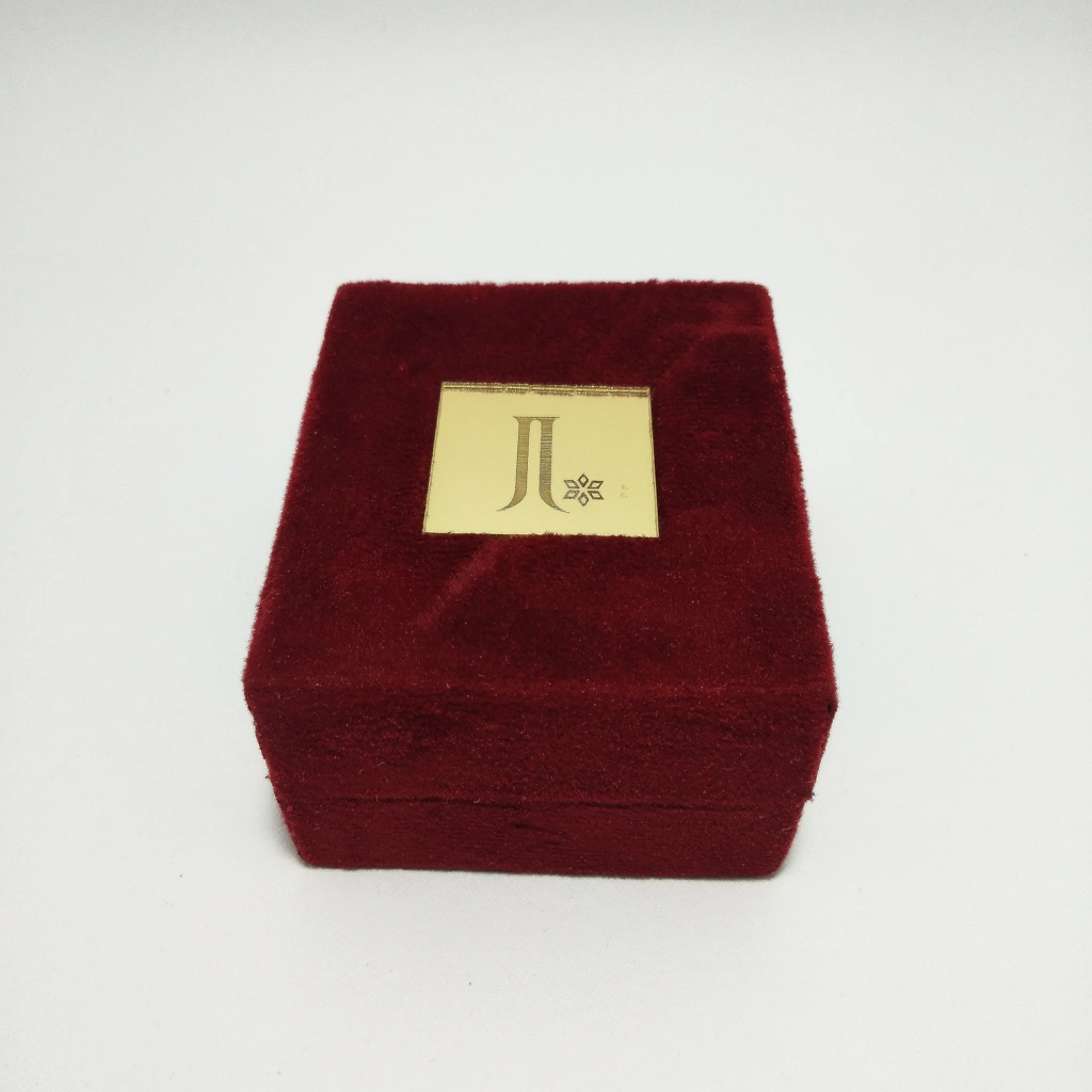 jewellery box premium red velvet engrave tops