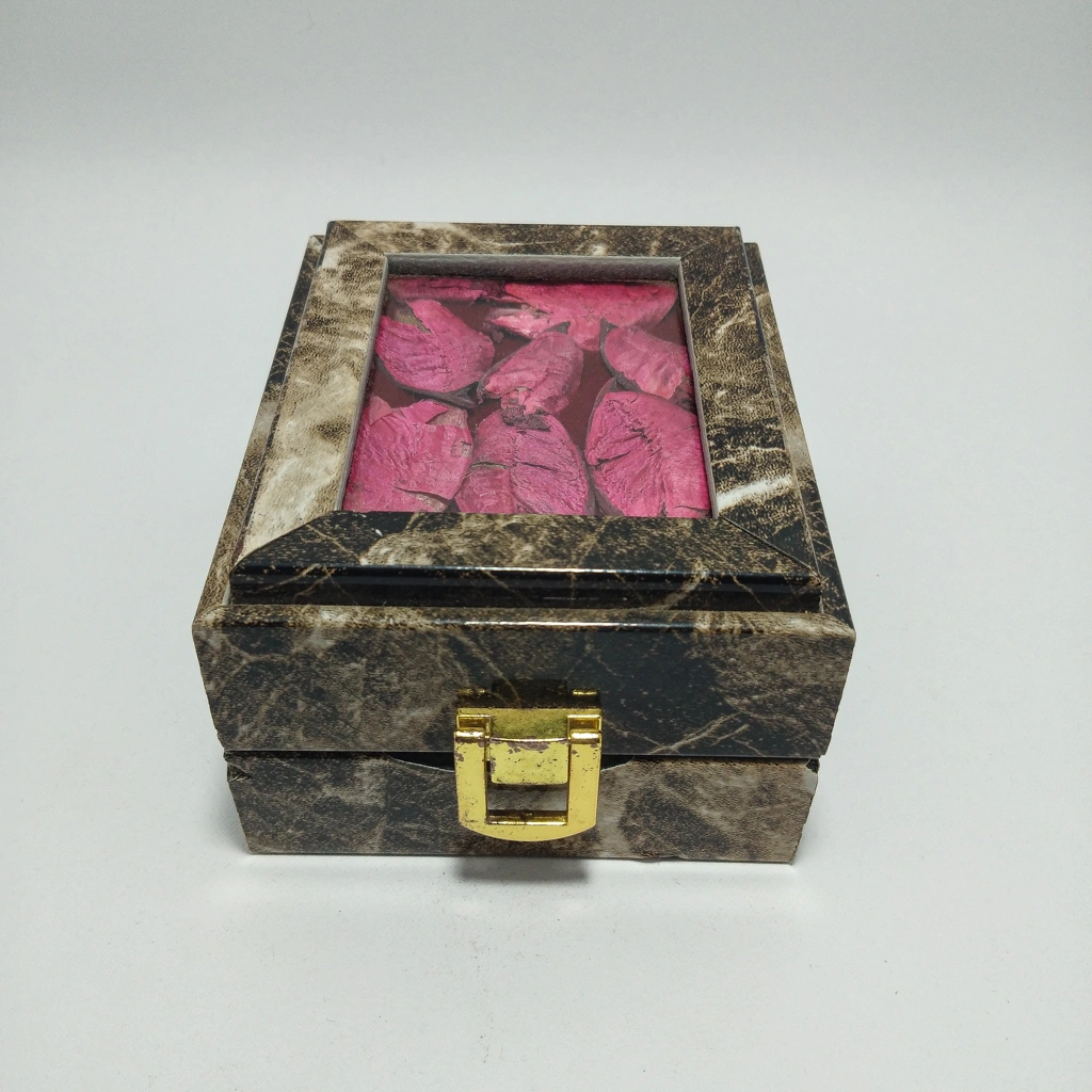 jewellery box luxury wooden rose petal led tops