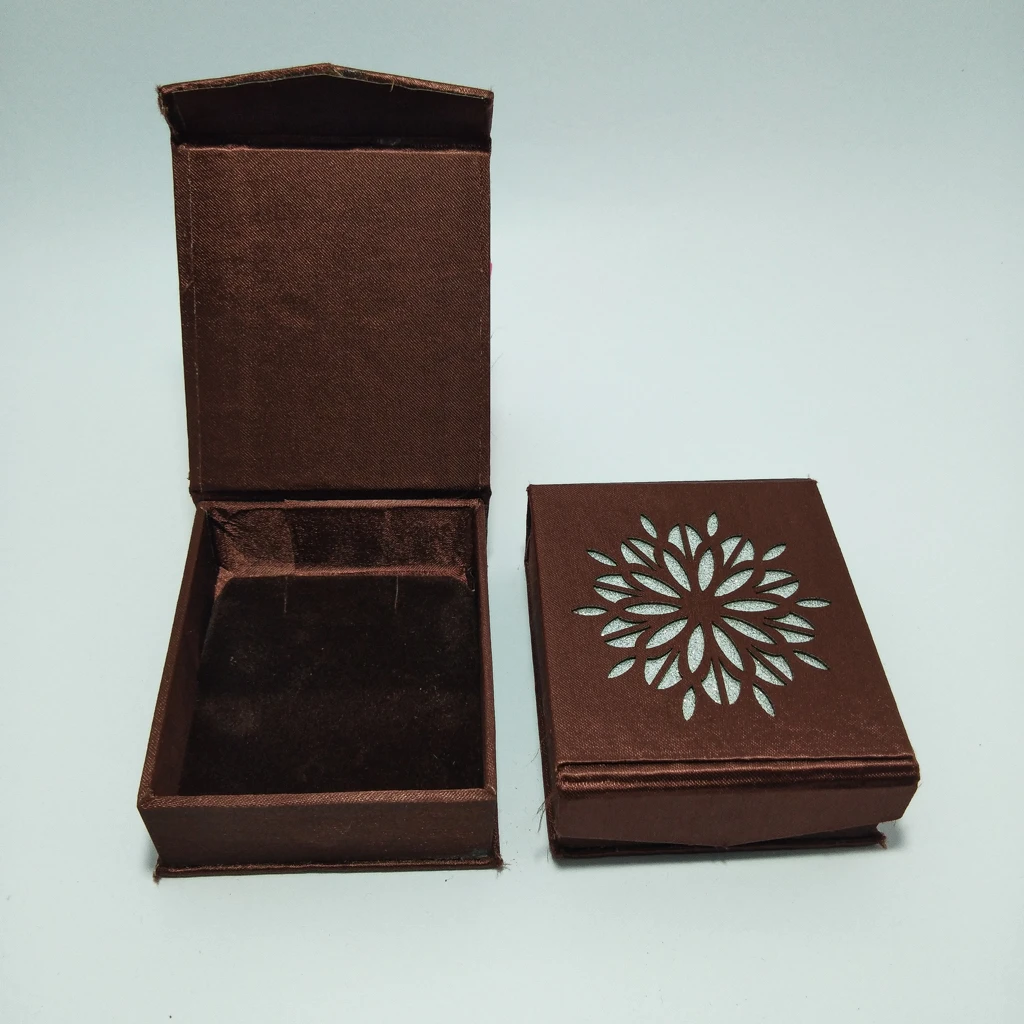 jewellery box Brown satin laser finish tops