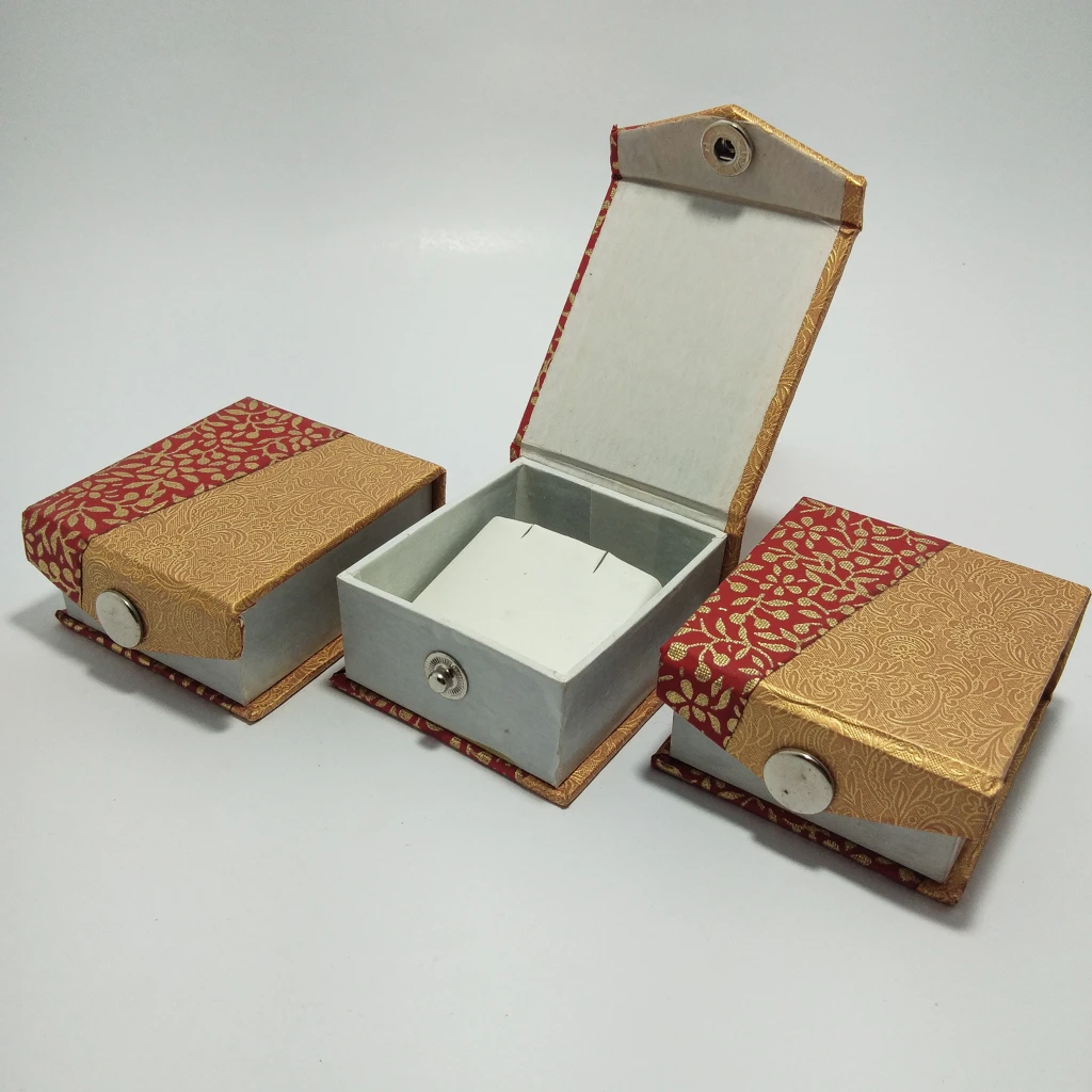 jewellery box bi color china paper nappa tops