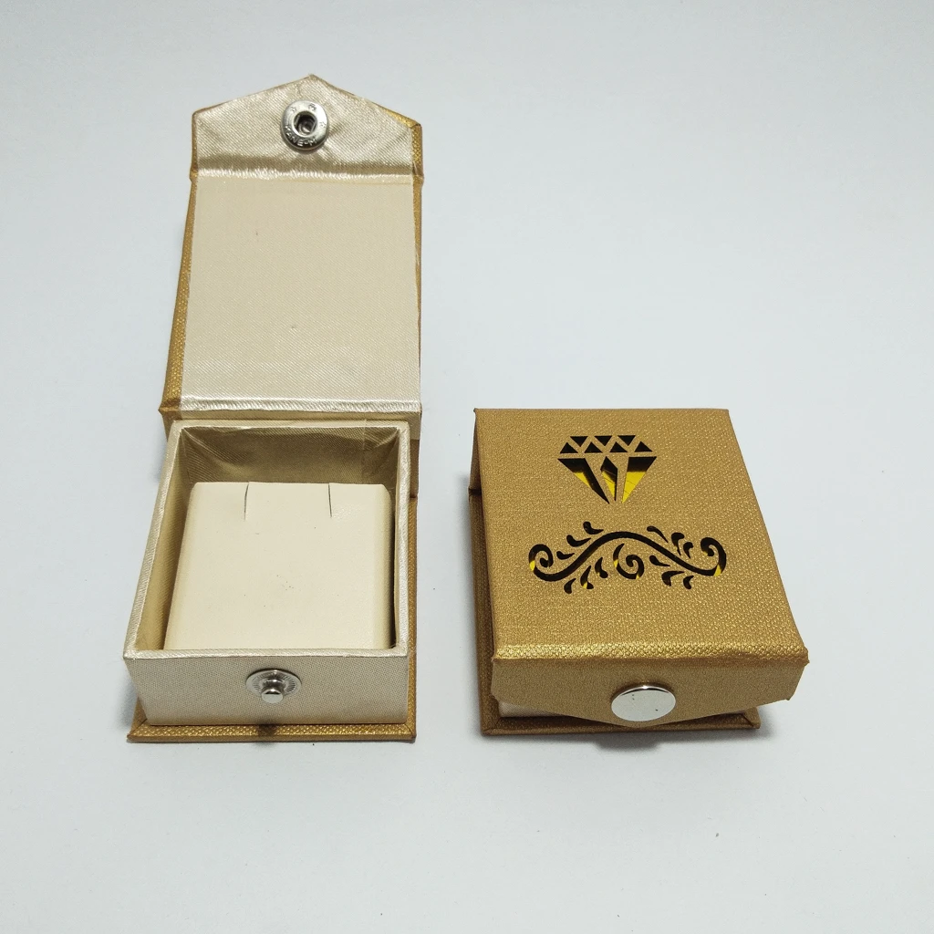 jewelry box a+ golden rexin paper laser tops