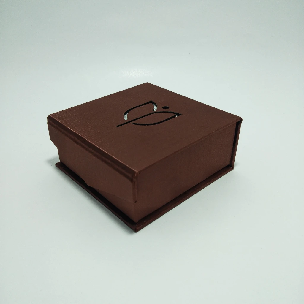 jewelry box premium brown satin laser tops