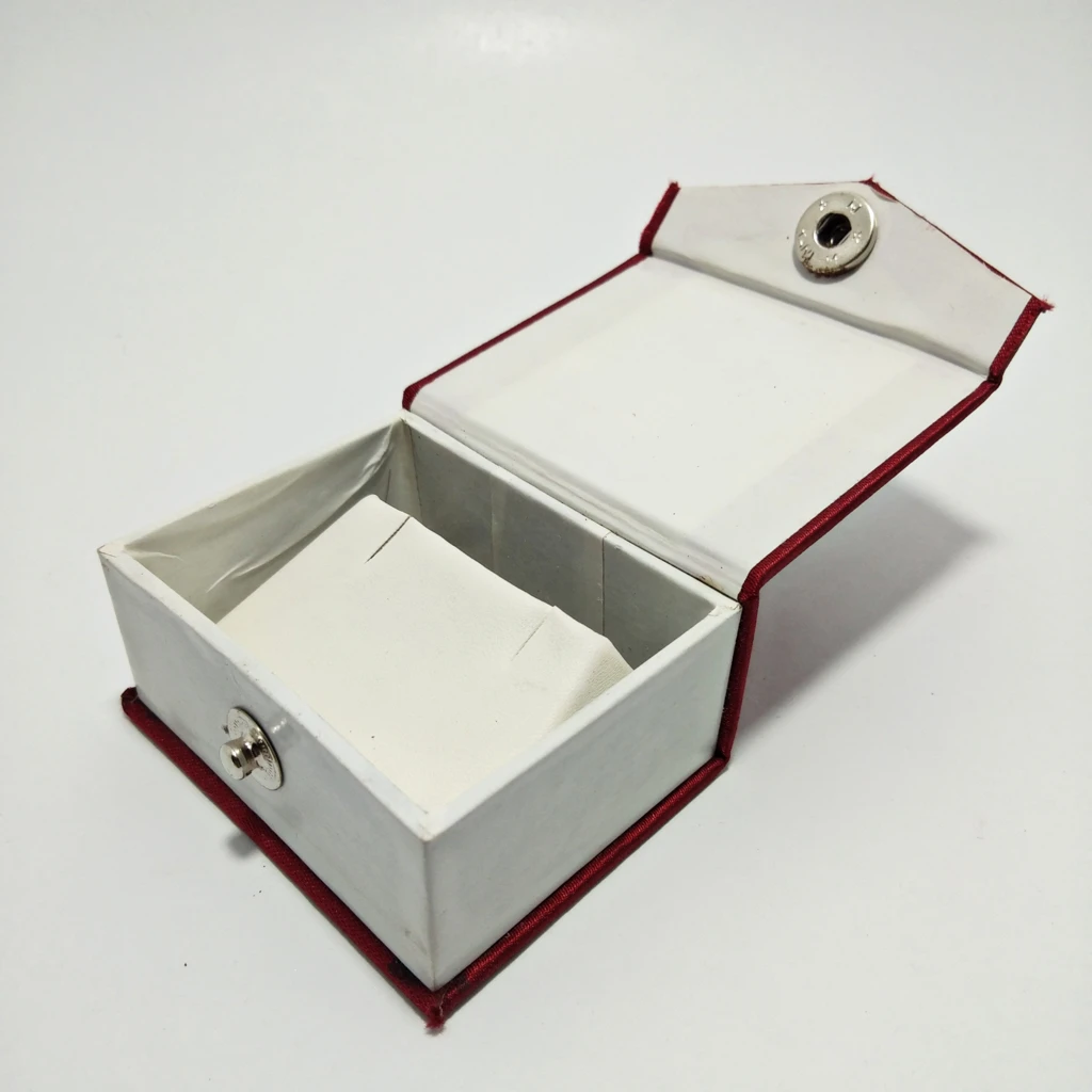 jewellery box red satin white nappa tops